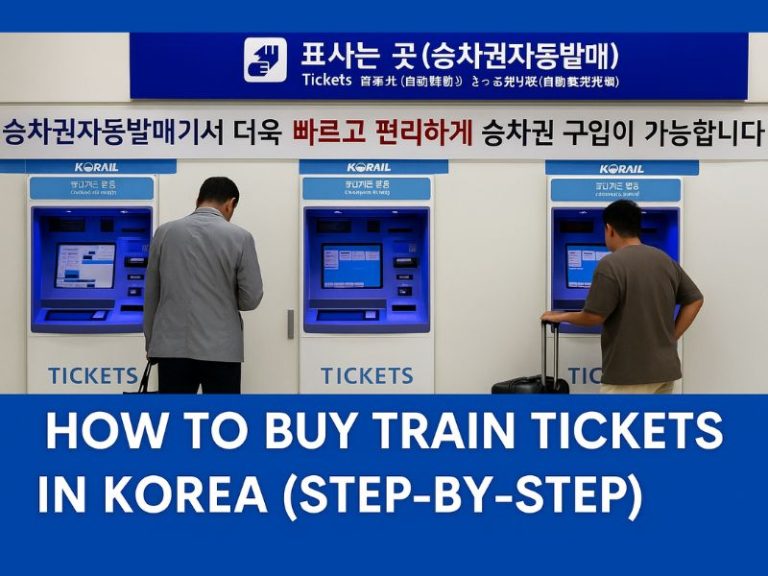 How to buy a train ticket from a vending machine in South Korea