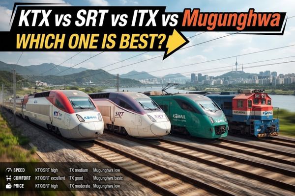 KTX vs SRT vs ITX vs Mugunghwa, Which One Is Best?